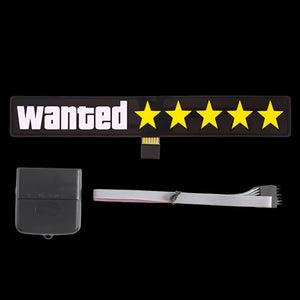 Windshield Electric Wanted 5 Star Car Window Sticker Auto Moto Safety Sign Decals Decoration LED Lights for Vehicle Sticker