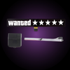 LED Car Windshield Sticker “Wanted 5 Star”