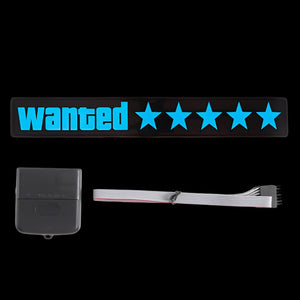 Windshield Electric Wanted 5 Star Car Window Sticker Auto Moto Safety Sign Decals Decoration LED Lights for Vehicle Sticker